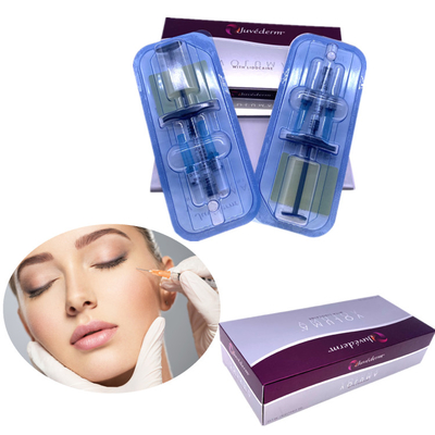Juvederm δερμική υλικών πληρώσεως 2x1ml συρίγγων χειλική έγχυση πηκτωμάτων βελόνων συνδεμένη σταυρός