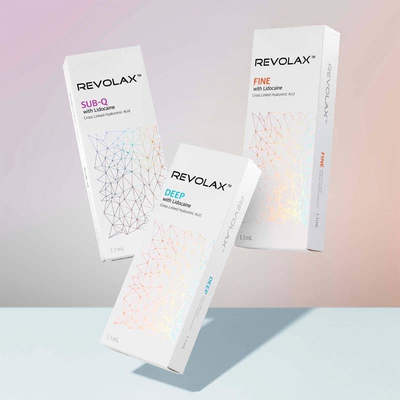 Hyaluronic όξινο δερμικό υλικό πληρώσεως λεπτό βαθύ Subq Revolax 1.1ml για τη λείανση και την πλήρωση