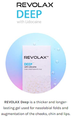 Revolax βαθιά με τα Hyaluronic όξινα χειλικά υλικά πληρώσεως Lido για την αναζωογόνηση δερμάτων
