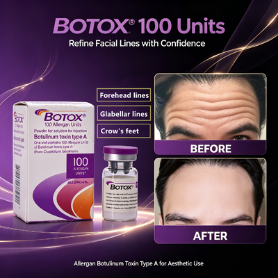 BOTOX 100 μονάδες Αντιρυτιδική Έγχυση Αισθητική Θεραπεία Προσώπου Αλλεργάν Βοτουλινική Τοξίνη Τύπου Α