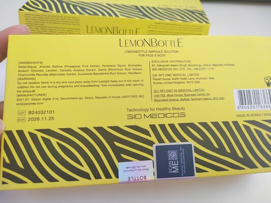 Διάλυμα Λιπόλυσης Lemon Bottle Προηγμένη Έγχυση Διάλυσης Λίπους για Πρόσωπο και Σώμα Αδυνάτισμα Κοιλιάς, Premium Ορός Λιπόλυσης Ασφαλής Γρήγορη Θεραπεία Απώλειας Βάρους