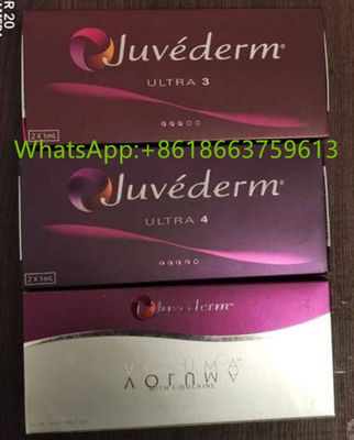 Hyaluronic όξινο δερμικό υλικό πληρώσεως Juvederm εξαιρετικά υλικό πληρώσεως προσώπου διεύρυνσης 3 χειλιών