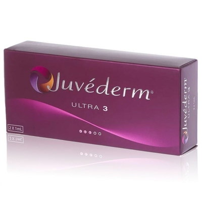 Εκχύσιμο Hyaluronic οξύ Juvederm Ultra3 για το χειλικό υλικό πληρώσεως δερμικό 2x1ml