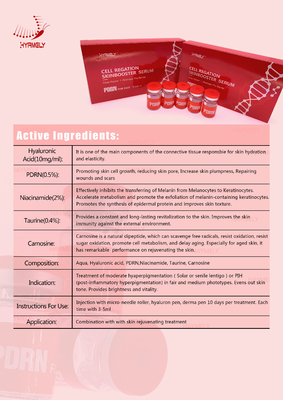 Μέσος ορός Rejuvenating PDRN Skinbooster δερμάτων για την αναγέννηση κολλαγόνων