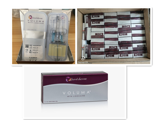 Πρόσωπο που περιγράφει το καθαρό Hyaluronic οξύ Juvederm Voluma υλικών πληρώσεως