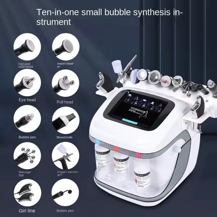 Νέα εμφάνιση Μαύρο Μαργαριτάρι 10 σε 1 Hydra Peel Machine Microdermabrasion Machine Facial Spa Micro-Touch Hydra Skin Care