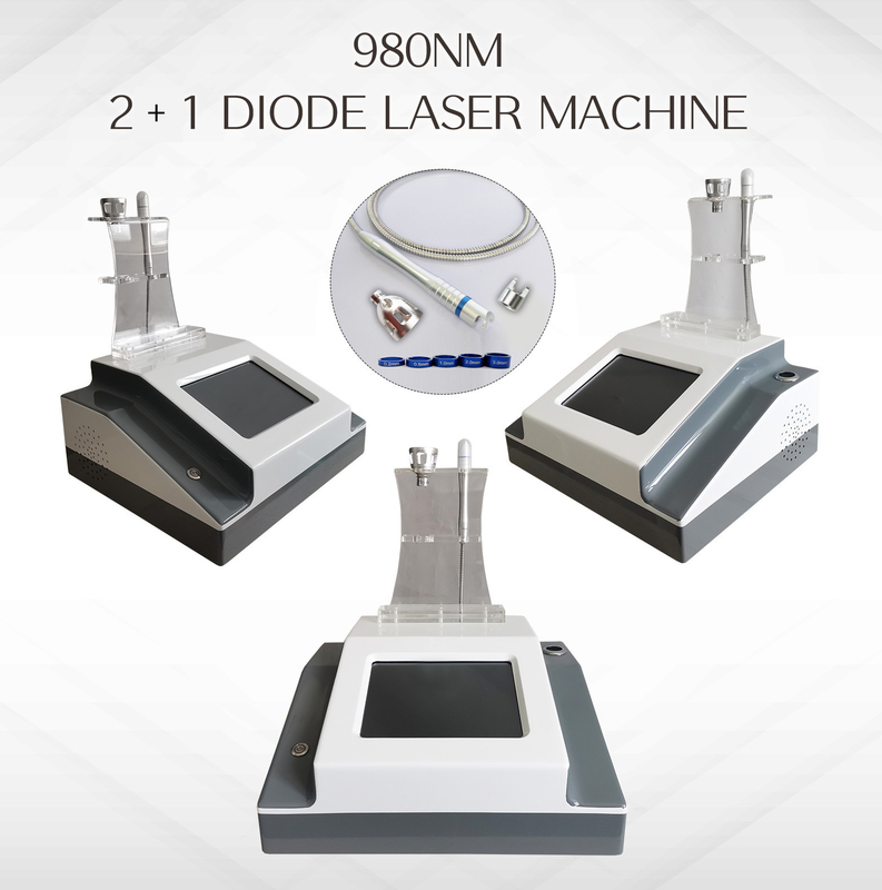 Φορητή μηχανή ομορφιάς προσώπου 2 σε 1 980nm Laser Diode για την αφαίρεση φλεβών στο πρόσωπο