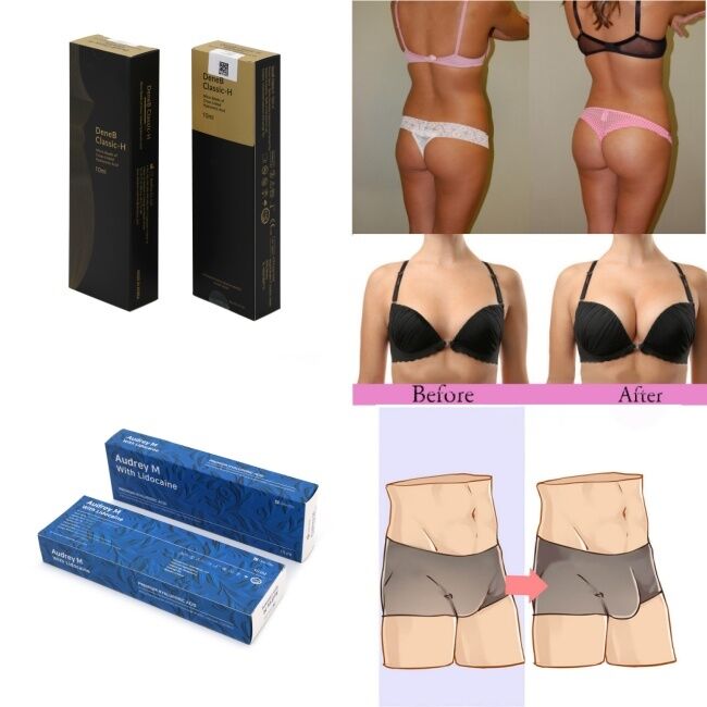 10 ml 20 ml καθαρό υαλουρονικό οξύ για αύξηση μαστού και γλουτών