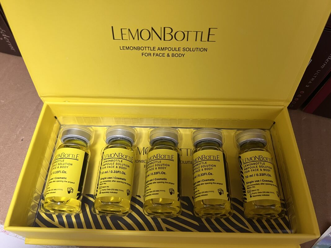 10 ml ανά φιαλίδιο Λυστήρα λίπους Φιαλίδιο λεμονιού Λιπολυτικό διάλυμα