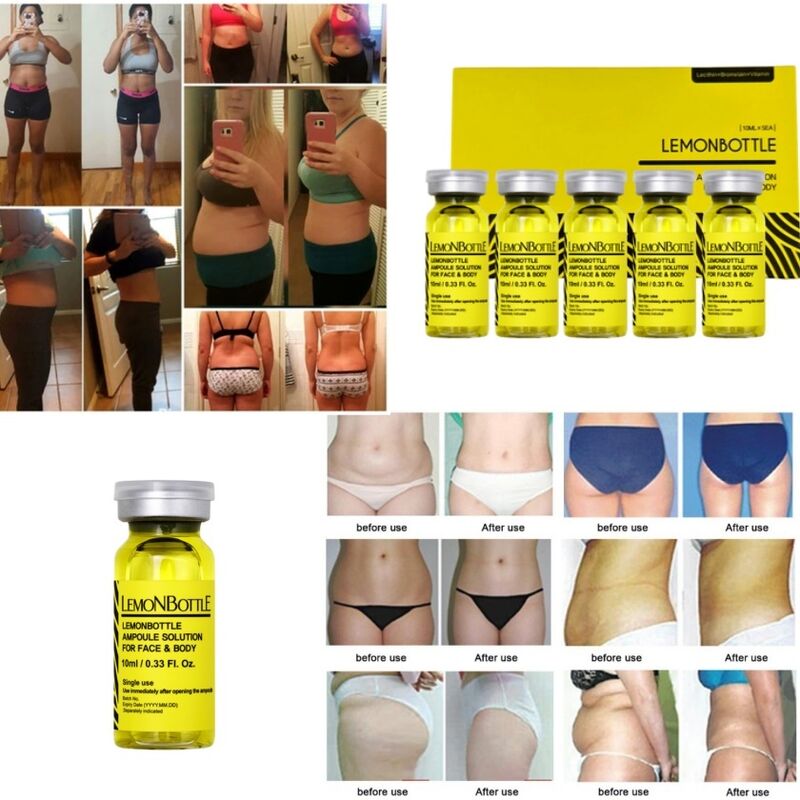 Λιπολυτικό διάλυμα Lemon Bottle Lose Weight για διπλό πηγούνι, κοιλιά